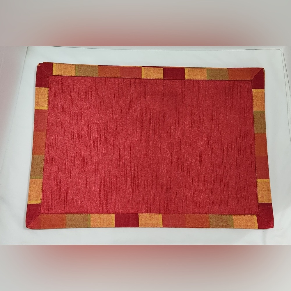 Pier 1 Imports Spice Route  Placemat Lot of 4 Orange/Red/Yellow  Fall Table